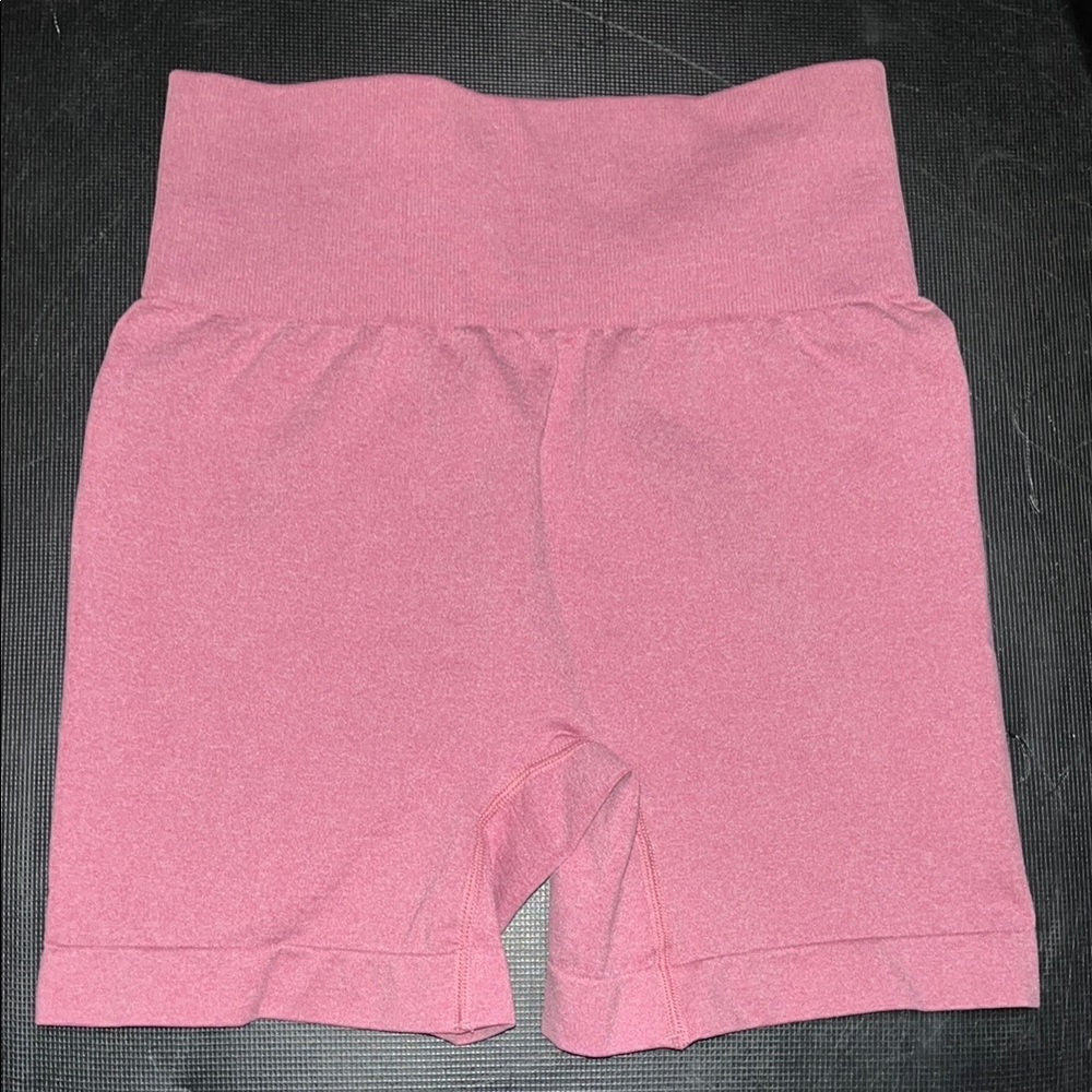 Pink Bike Shorts High-Waisted Athletic